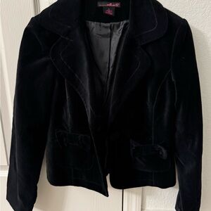 Black Velvet-Like Women's Jacket